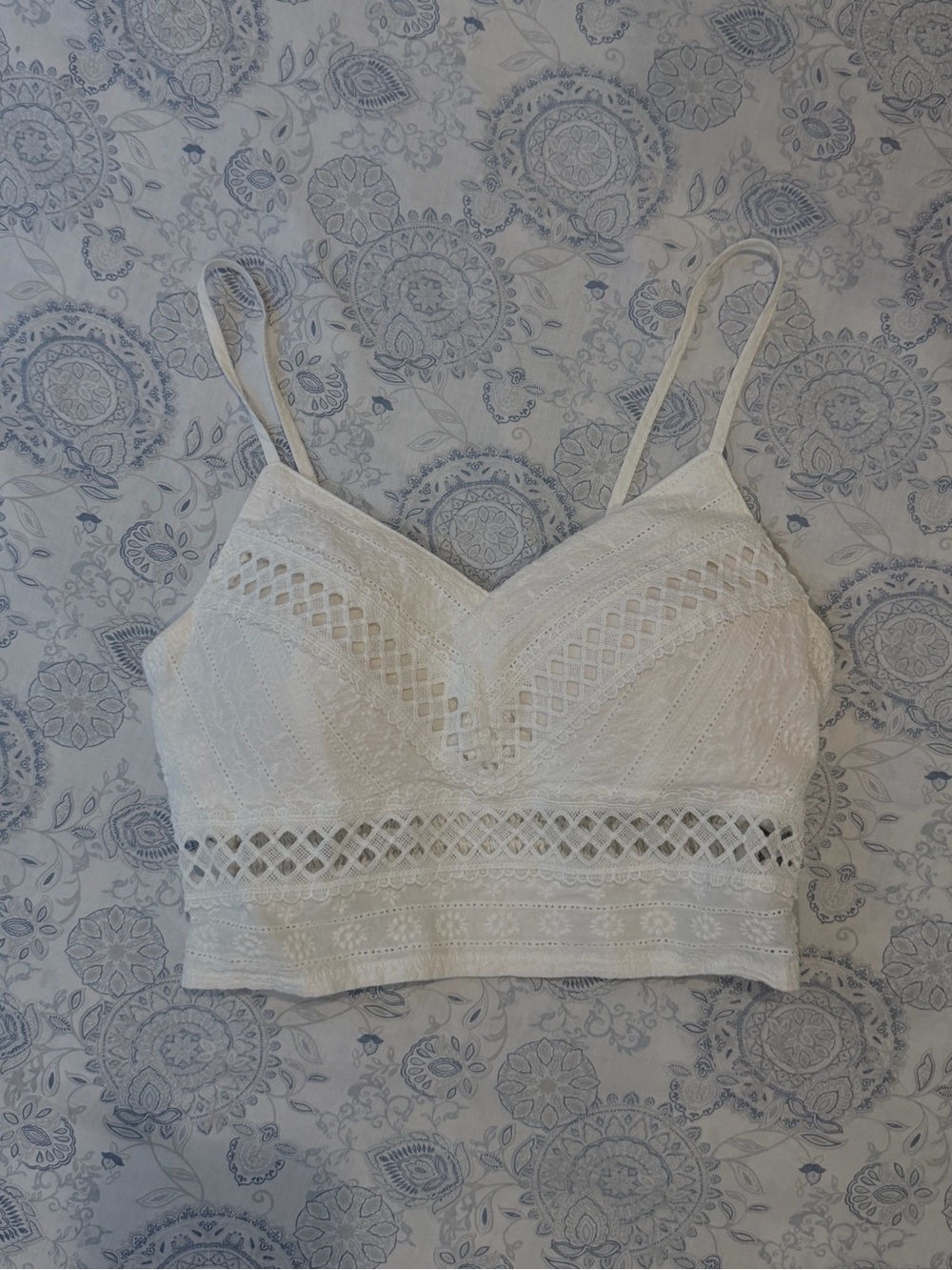 Rebellion White Smocked Strapless Top